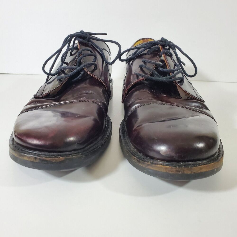 Johnston Murphy Oxford Shoes 9.5 M Minzer Dark Burgundy Lace Up 20-1253 Cap Toe - Picture 4 of 12